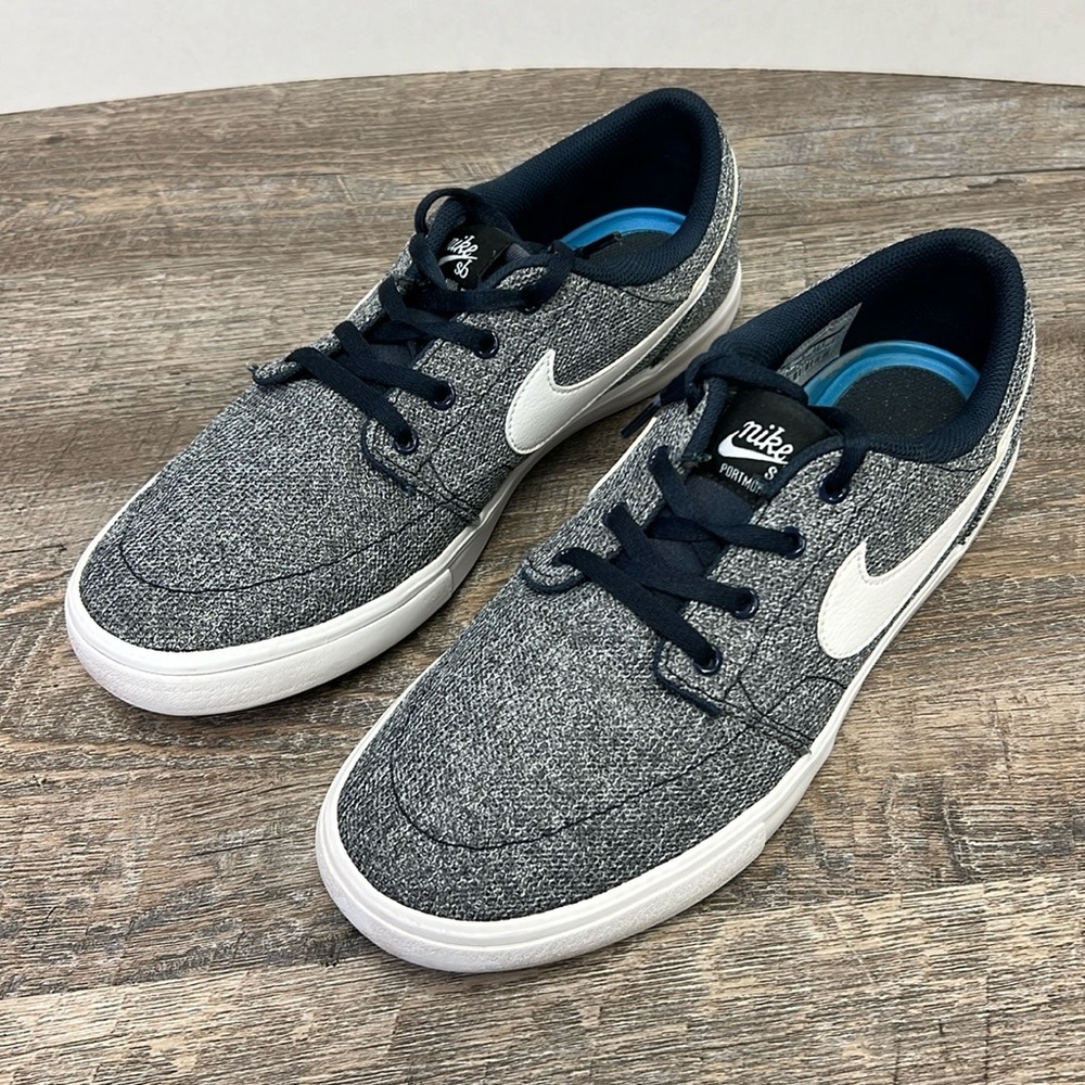 Nike SB Portmore Hyperfeel Mesh Skateboarding Sneakers 880269-401 Size 9